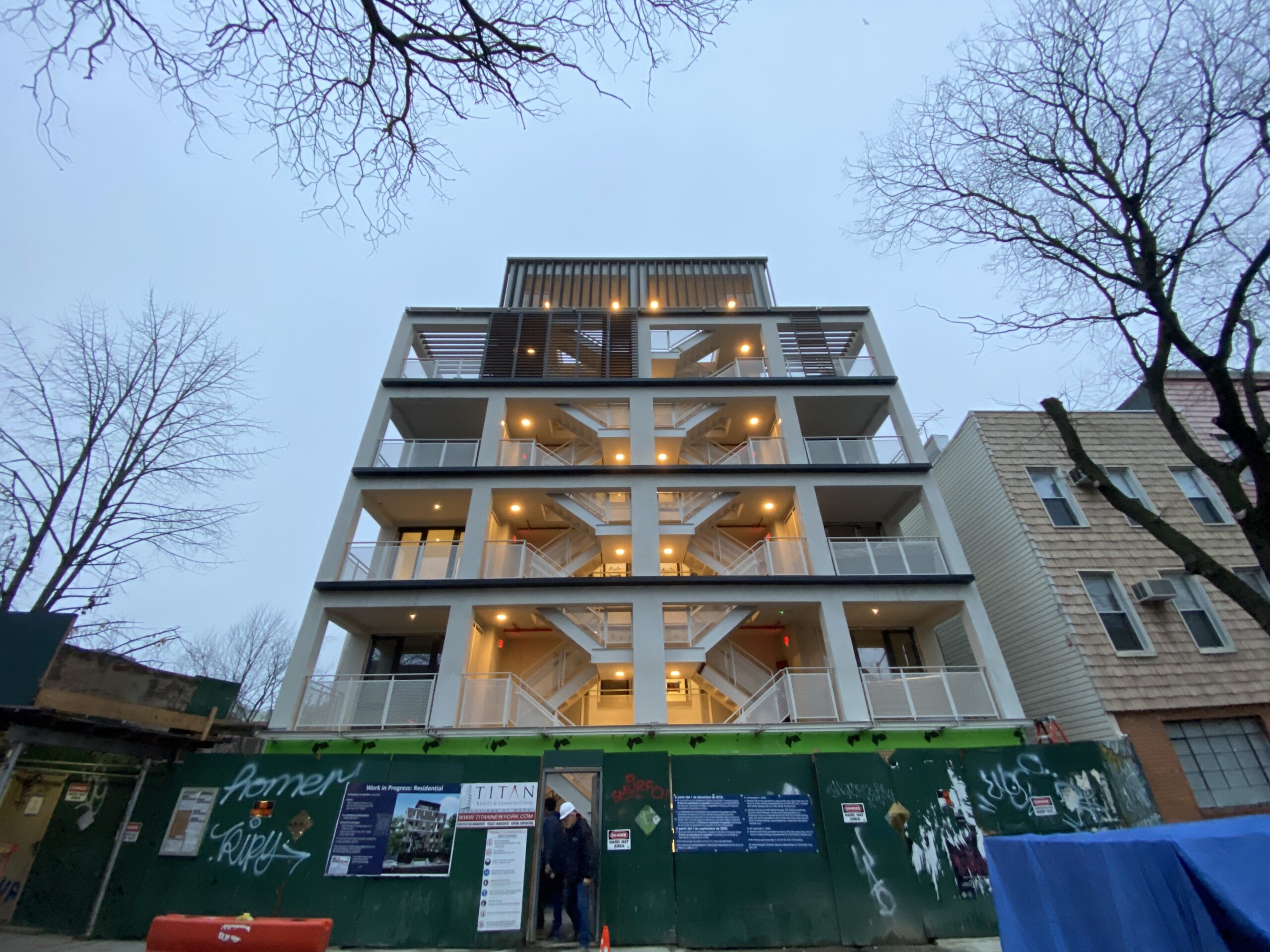 frost street facade progress